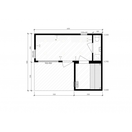 Модульная баня от производителя в Саранске. Проект: Banya fox barn 1