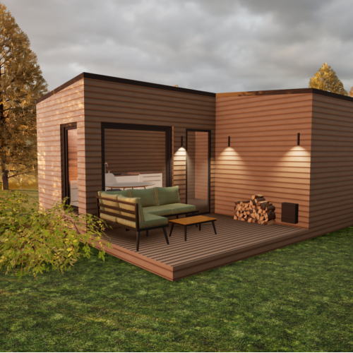 Модульная баня от производителя в Саранске. Проект: Banya fox barn 1