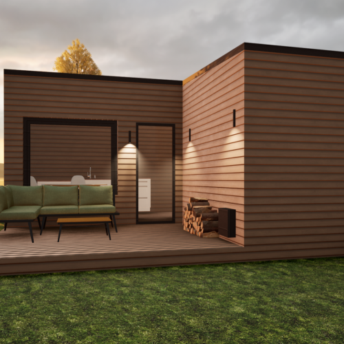 Модульная баня от производителя в Саранске. Проект: Banya fox barn 1