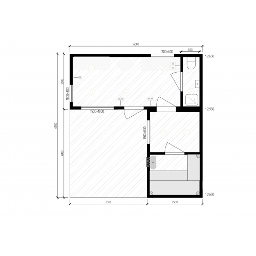 Модульная баня от производителя. Проект: Banya fox barn 2