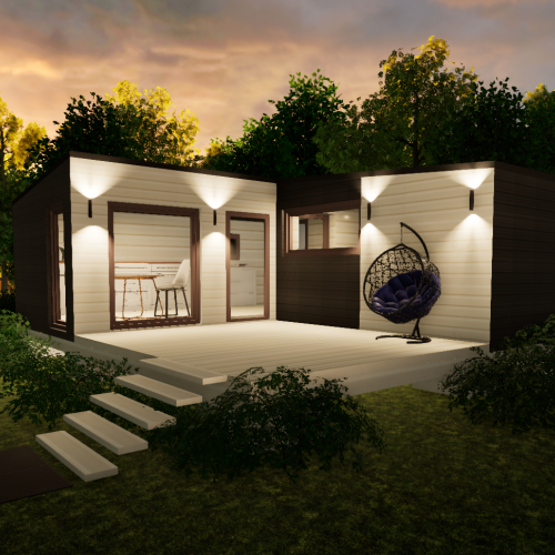 Модульная баня от производителя. Проект: Banya fox barn 2